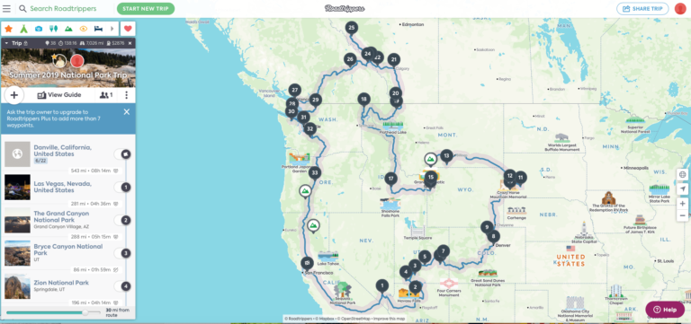 Summer 2019 Road Trip Itinerary