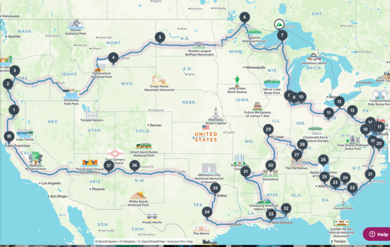 Summer 2020 Road Trip Itinerary
